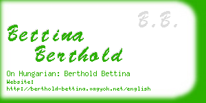 bettina berthold business card